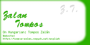 zalan tompos business card